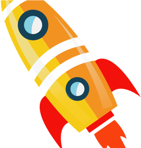 Flames Clipart Rocket Booster - Cartoon Flying Rocket Png Transparent Png (640x480), Png Download