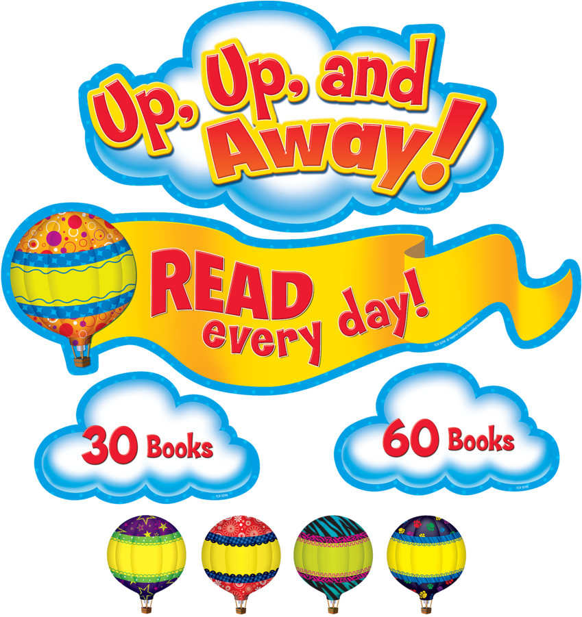 Tcr5298 Read Every Day Bulletin Board Display Set Image Clipart (849x901), Png Download