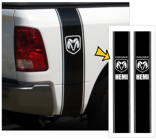 *dodge Dakota Truck Vertical Bed Stripes - Dacia Pick-up Clipart (736x460), Png Download