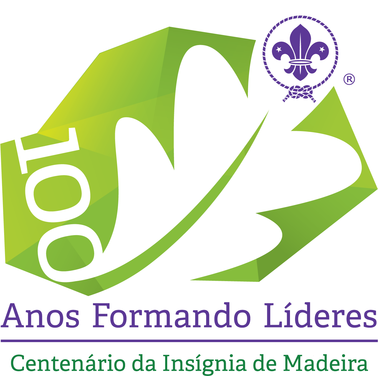 Logo Do Centenário Da Insígnia De Madeira - Flor De Lis Scout Clipart (1540x1525), Png Download