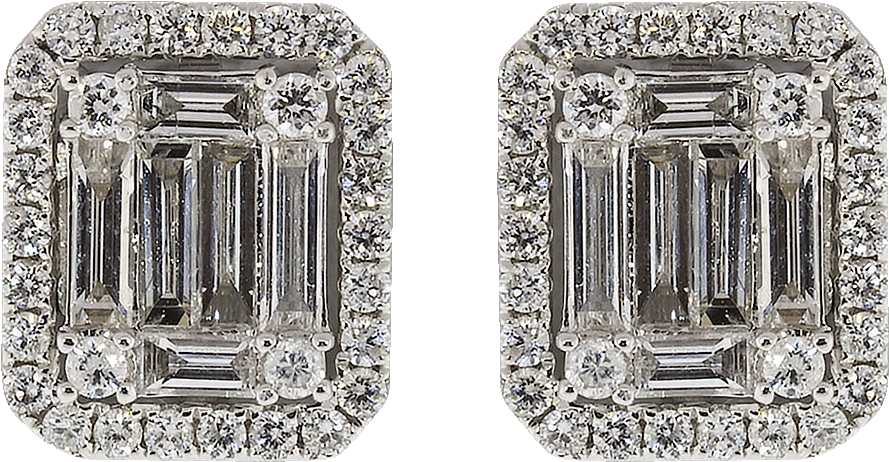 Ascension Diamond Stud Earrings - Earrings Clipart (960x1223), Png Download