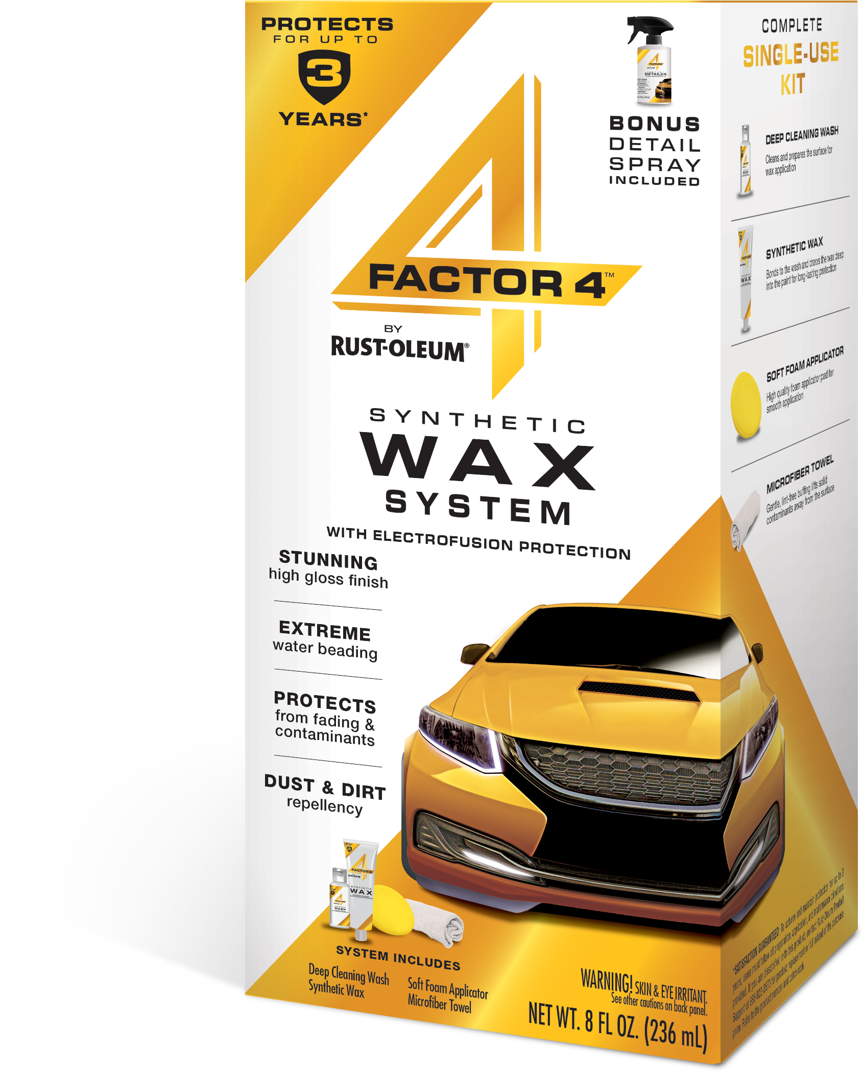 Factor 4 Synthetic Car Wax Kit Clipart (2125x2400), Png Download