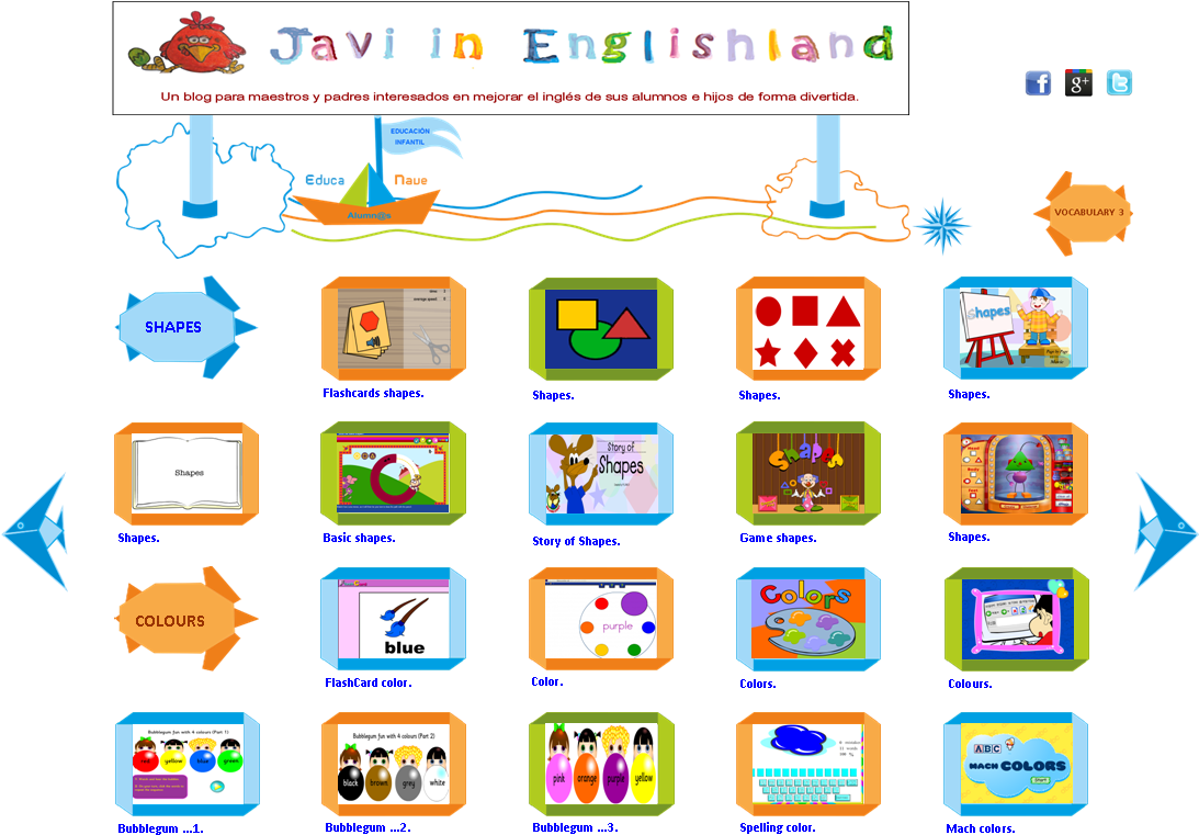 Los Colores Y Las Formas Geometricas En Inglés Para - Colores En Ingles En Figuras Geometricas Clipart (1092x781), Png Download