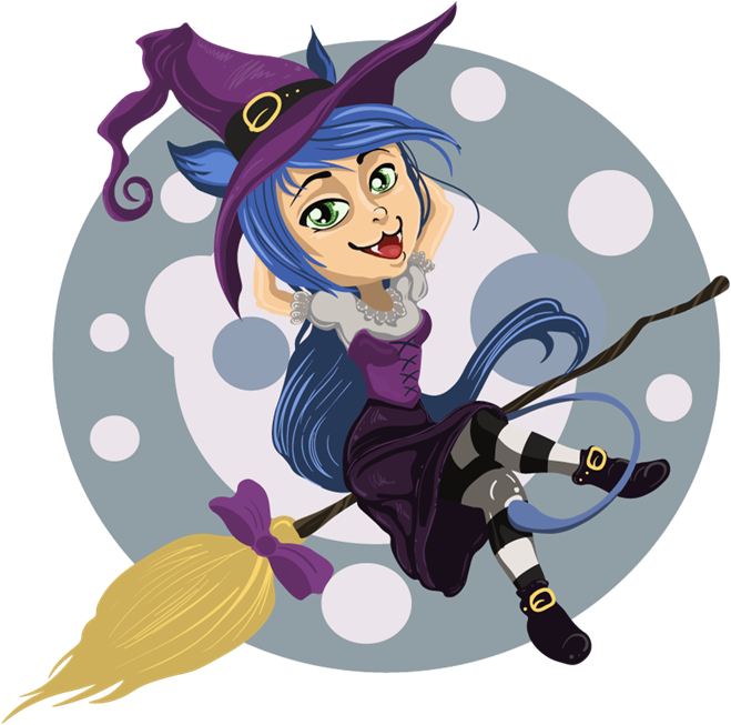 Free Witches Broom Clipart - Witch - Png Download (700x691), Png Download