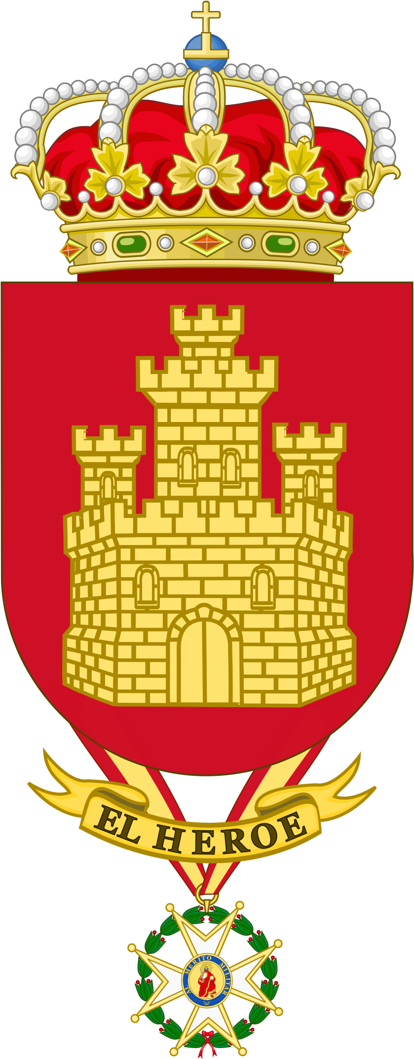 Regimiento De Infantería «castilla» N - Palma De Mallorca Coat Of Arms Clipart (1200x2195), Png Download
