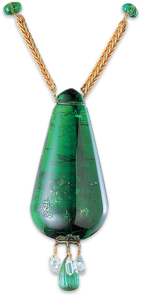 Aurengzeb Emerald - Locket Clipart (580x949), Png Download