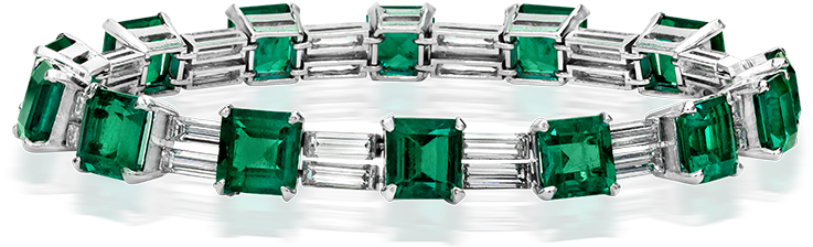 Emerald And Diamond Bracelet - Emerald Bracelet Png Clipart (800x800), Png Download
