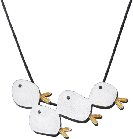 Luo Linglong S925 Sterling Silver Necklace Fashion - Cartoon Clipart (560x560), Png Download