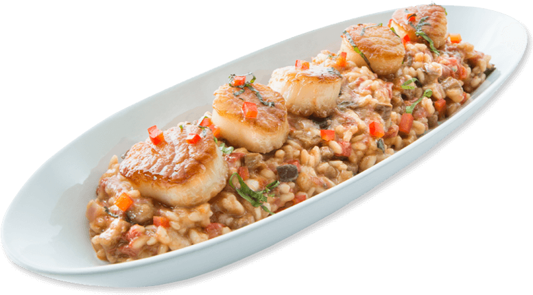 Lobster Tail With Shrimp Risotto - Prawn Risotto Png Clipart (800x504), Png Download