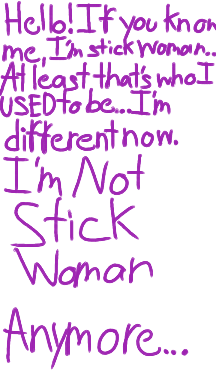 Stick Woman - Art Clipart (719x1279), Png Download