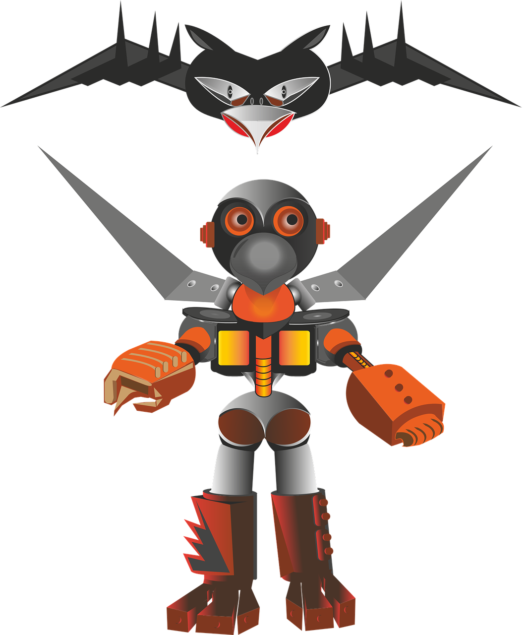 Crow,bird,raven - Cartoon Clipart (1063x1280), Png Download