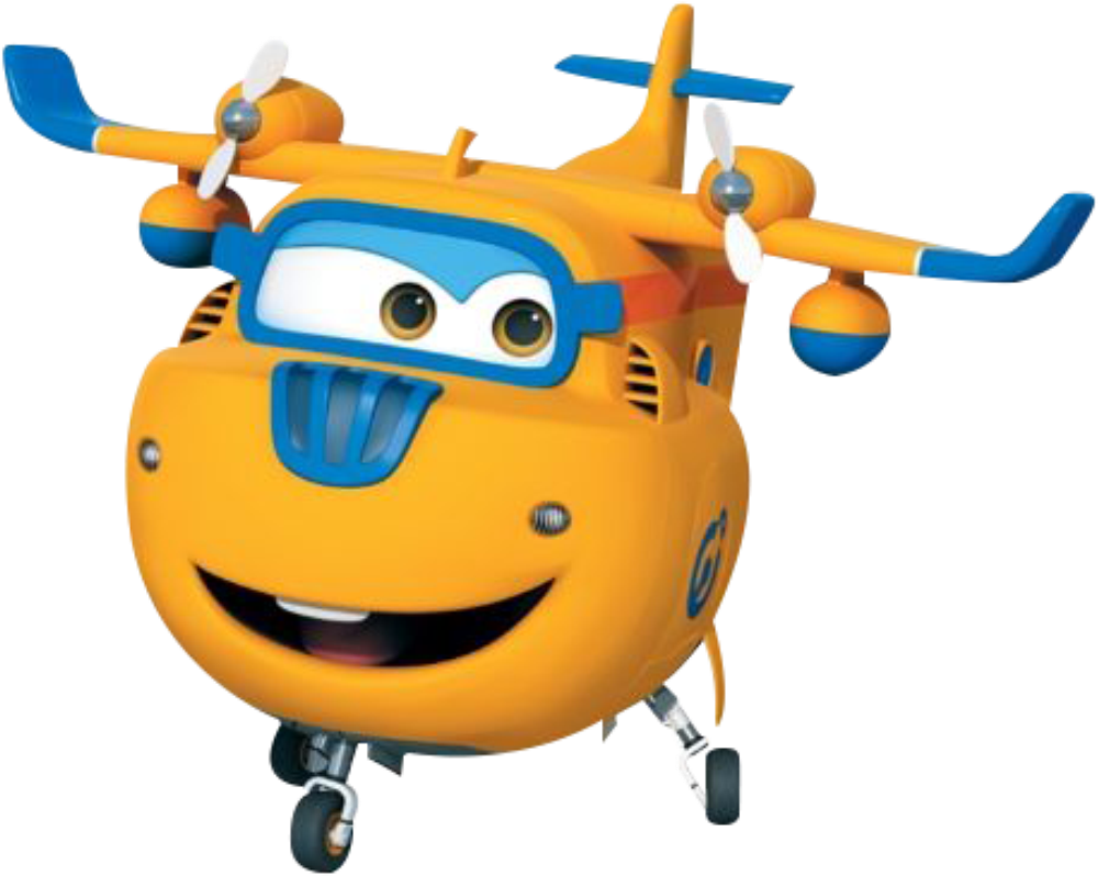 South Korea Airplane Super Wings - Super Wings Cartoon Donnie Clipart (1000x798), Png Download