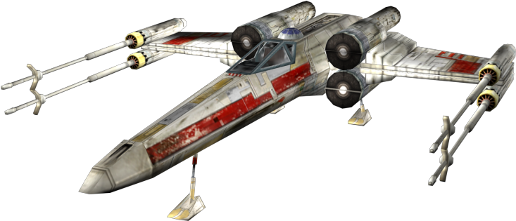 X-wing Png Transparent Background - Battlefront X Wing Model Clipart (750x650), Png Download