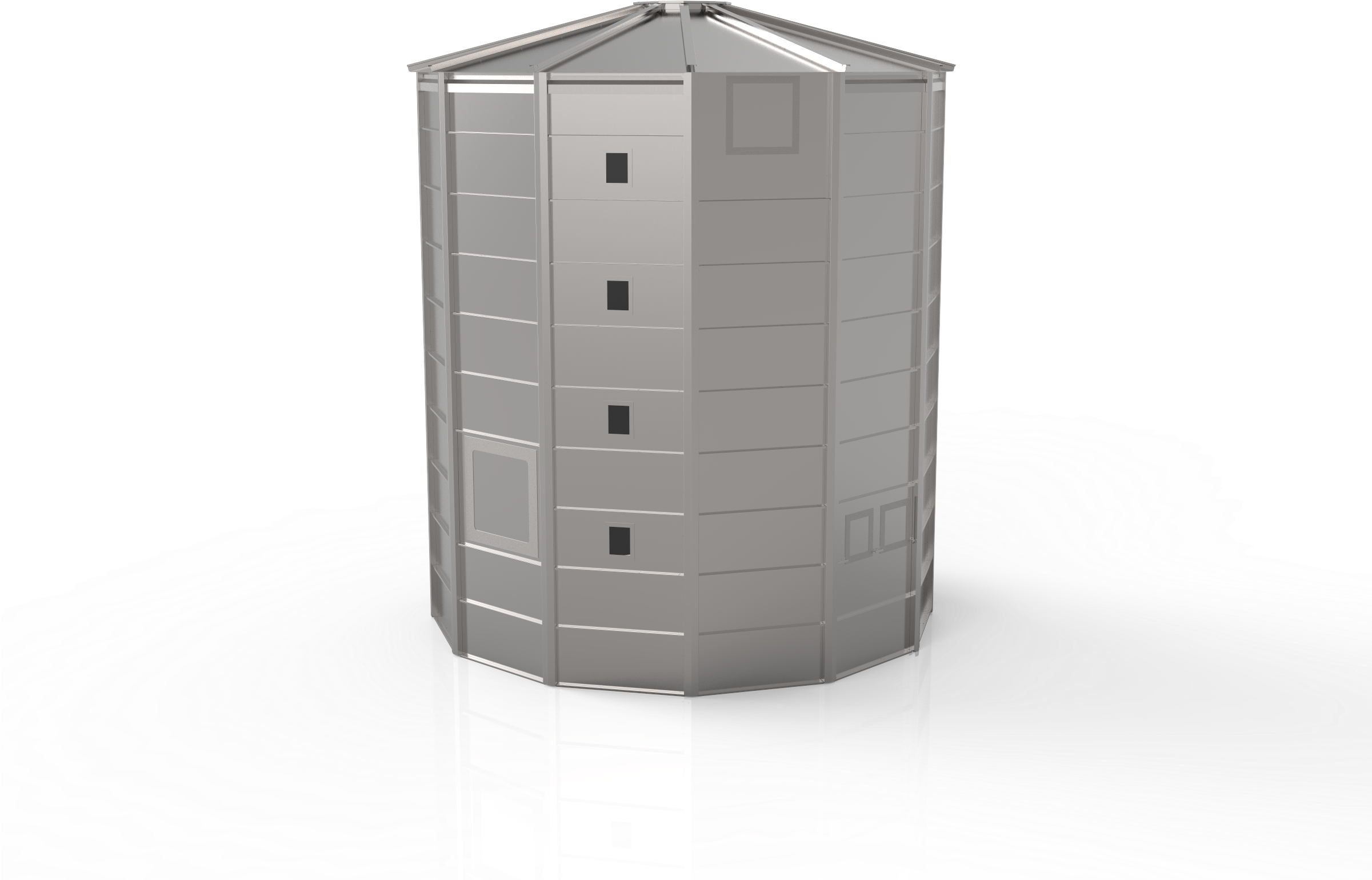 Cylindrical Silos - Outhouse Clipart (2400x1609), Png Download