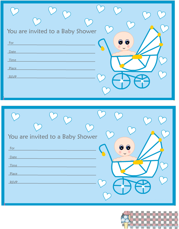 Cute Baby Shower Invitations For A Boy Template , Png - Baby Girl Gift Tags Clipart (585x748), Png Download