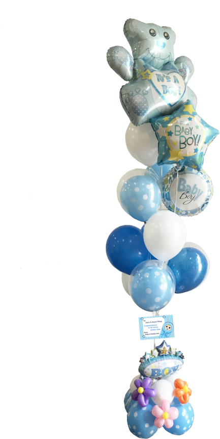Baby Boy / Baby Shower Bouquet - Balloon Clipart (810x888), Png Download