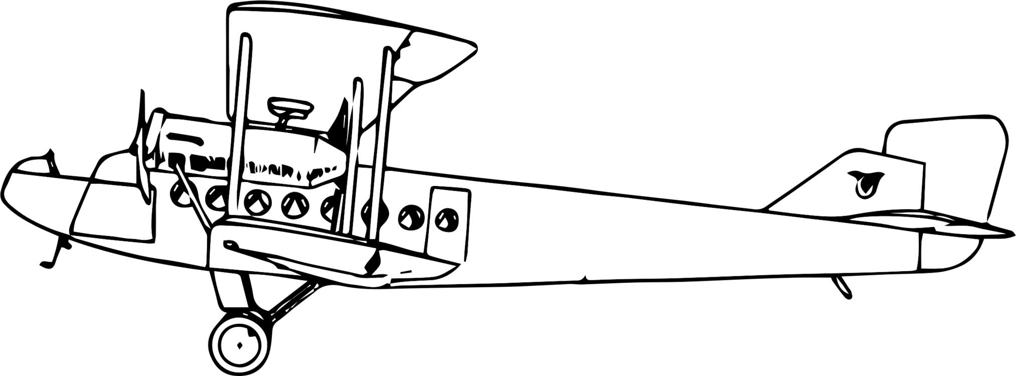 Airplane Westland Limousine Biplane Wing Vickers Vc Clipart (2026x750), Png Download