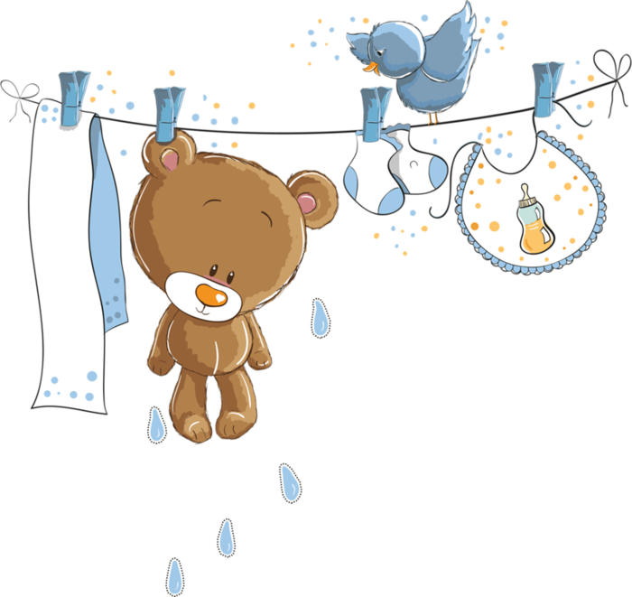 Clip Art Transparent Boy Baby Shower Clipart - Cute Bear Baby Png (700x661), Png Download