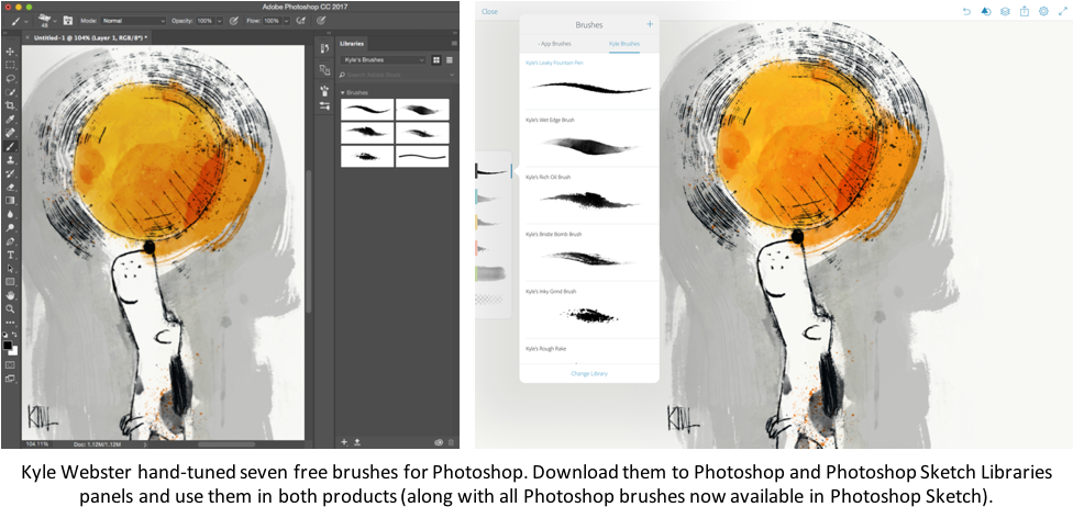 Photoshop - Adobe Photoshop Sketch Clipart (975x473), Png Download