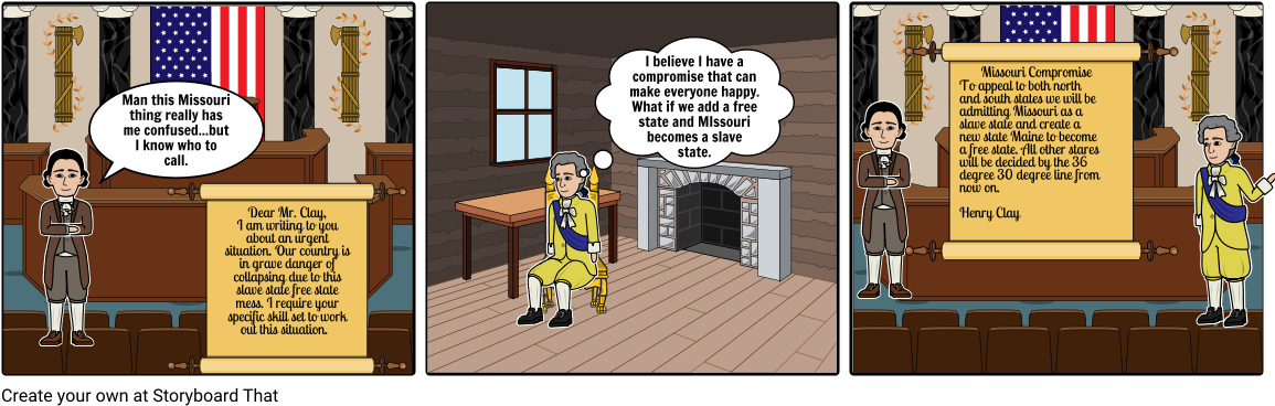 Missouri Compromise Comic Strip - Compromise Of 1850 Comic Strip Clipart (1164x385), Png Download