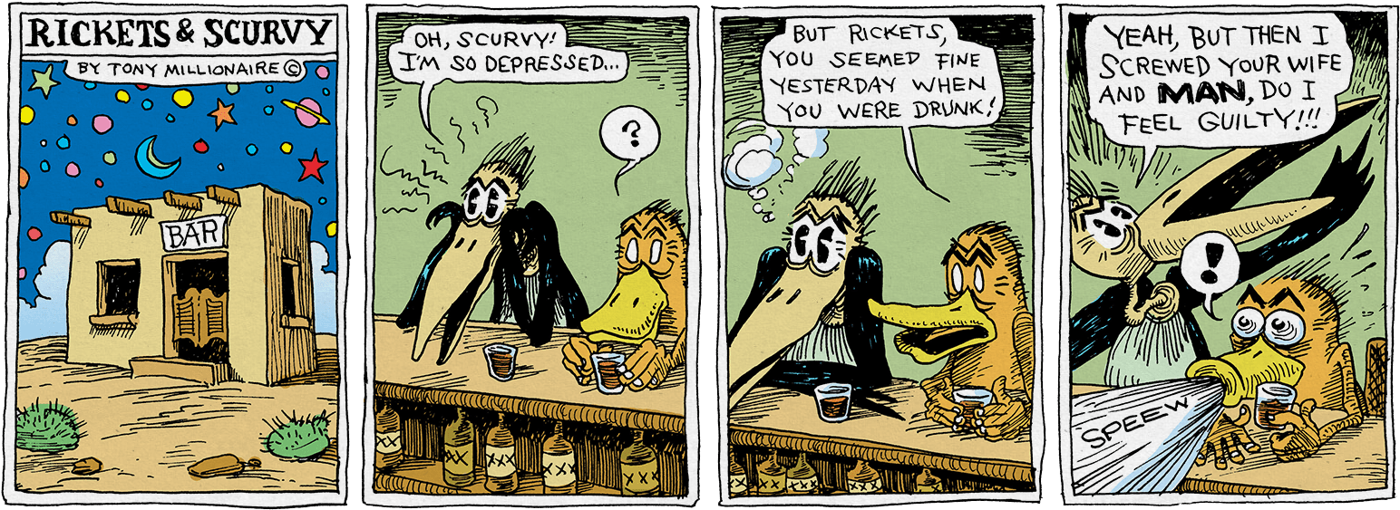 Rickets3 - Makkies Comic Clipart (1554x581), Png Download