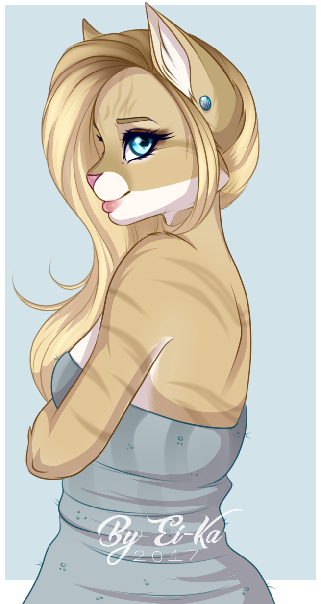 Wrapped In A Towel - Furry Baby Girl Clipart (785x1280), Png Download