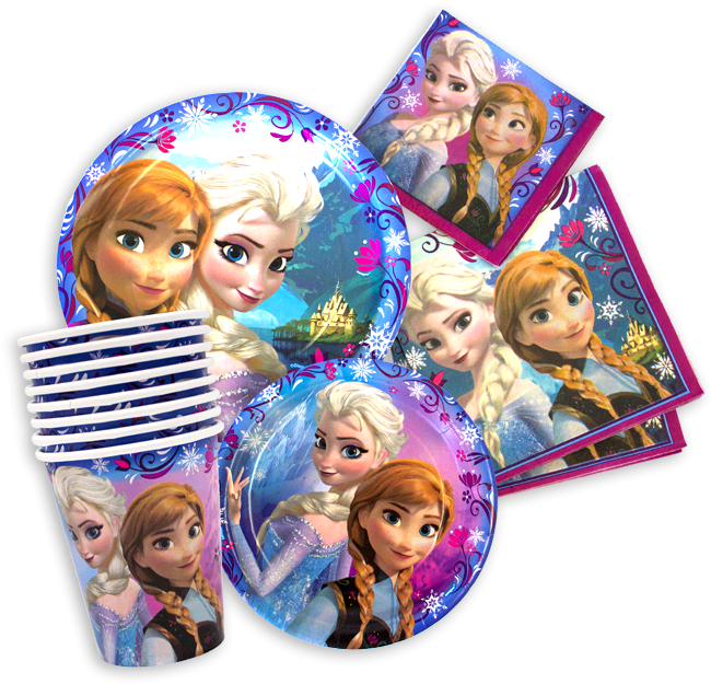 Frozen Party Set - Frozen Party Supplies Png Clipart (654x654), Png Download