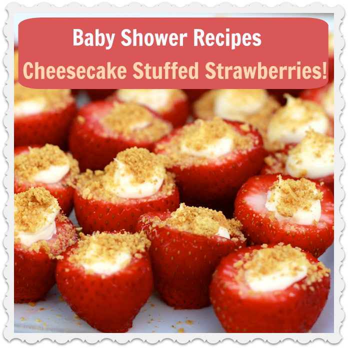 Baby Shower Dessert Idea Cheesecake Stuffed Strawberries - Cheesecake Stuffed Strawberries Prices Clipart (696x696), Png Download