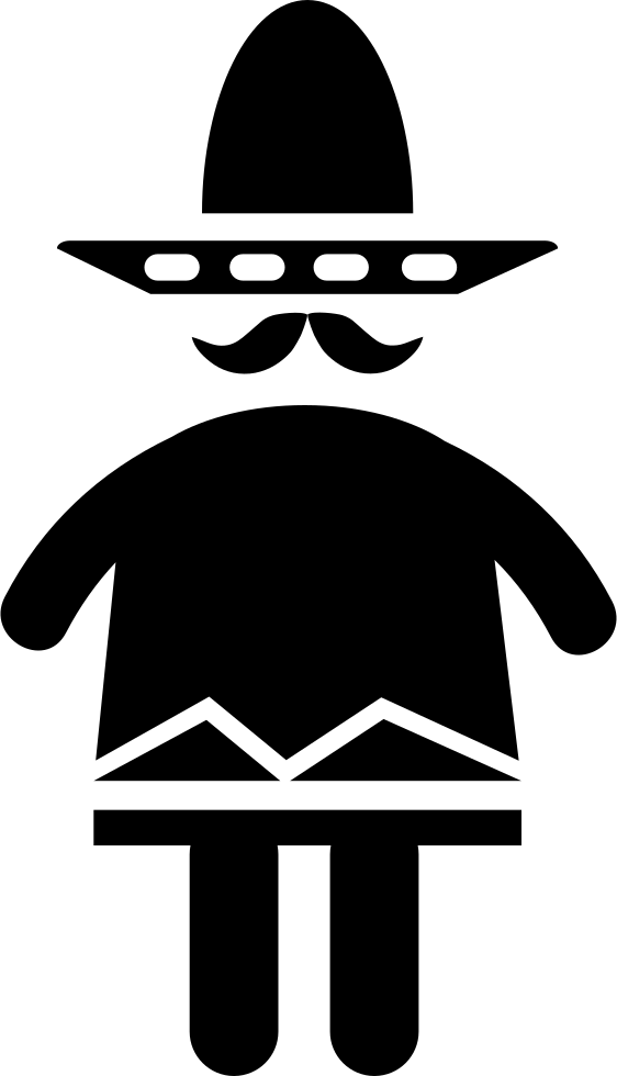 Mexican Man Comments - Icon Clipart (562x980), Png Download