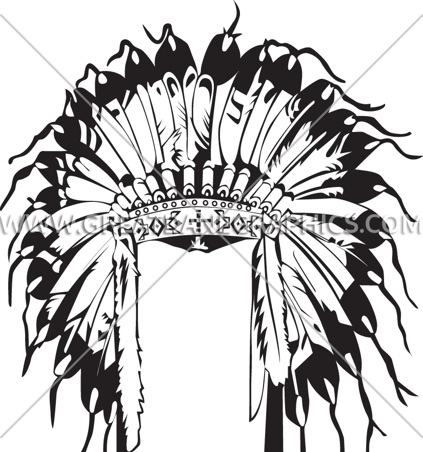 Headband Drawing Headdress Transpa Png Clipart Free - Indian Head Transparent (825x880), Png Download