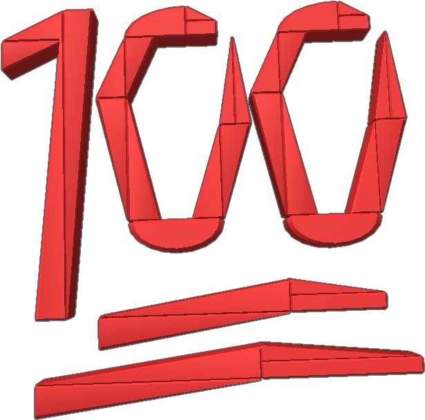 100 Emoji Png Transparent Background Clipart (615x608), Png Download