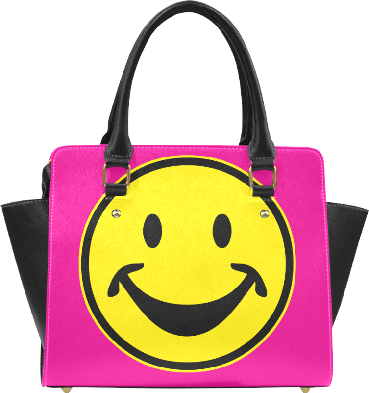 Funny Yellow Smiley For Happy People Classic Shoulder - Handbag Clipart (1000x1000), Png Download