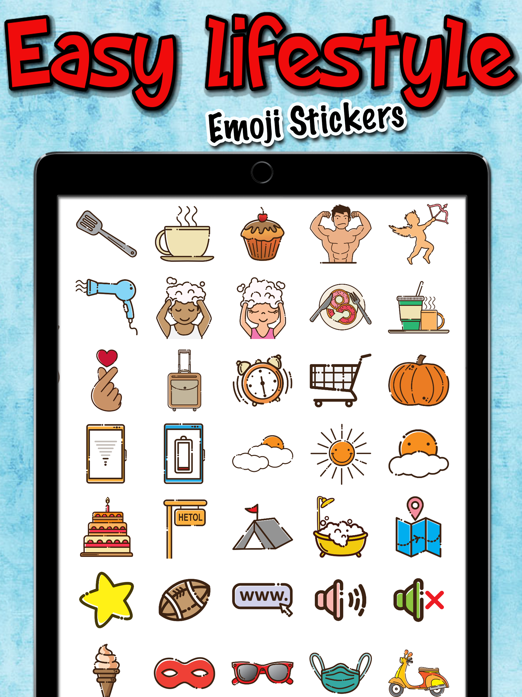 Easy Lifestyle Emoji Stickers - Cartoon Clipart (2048x2732), Png Download