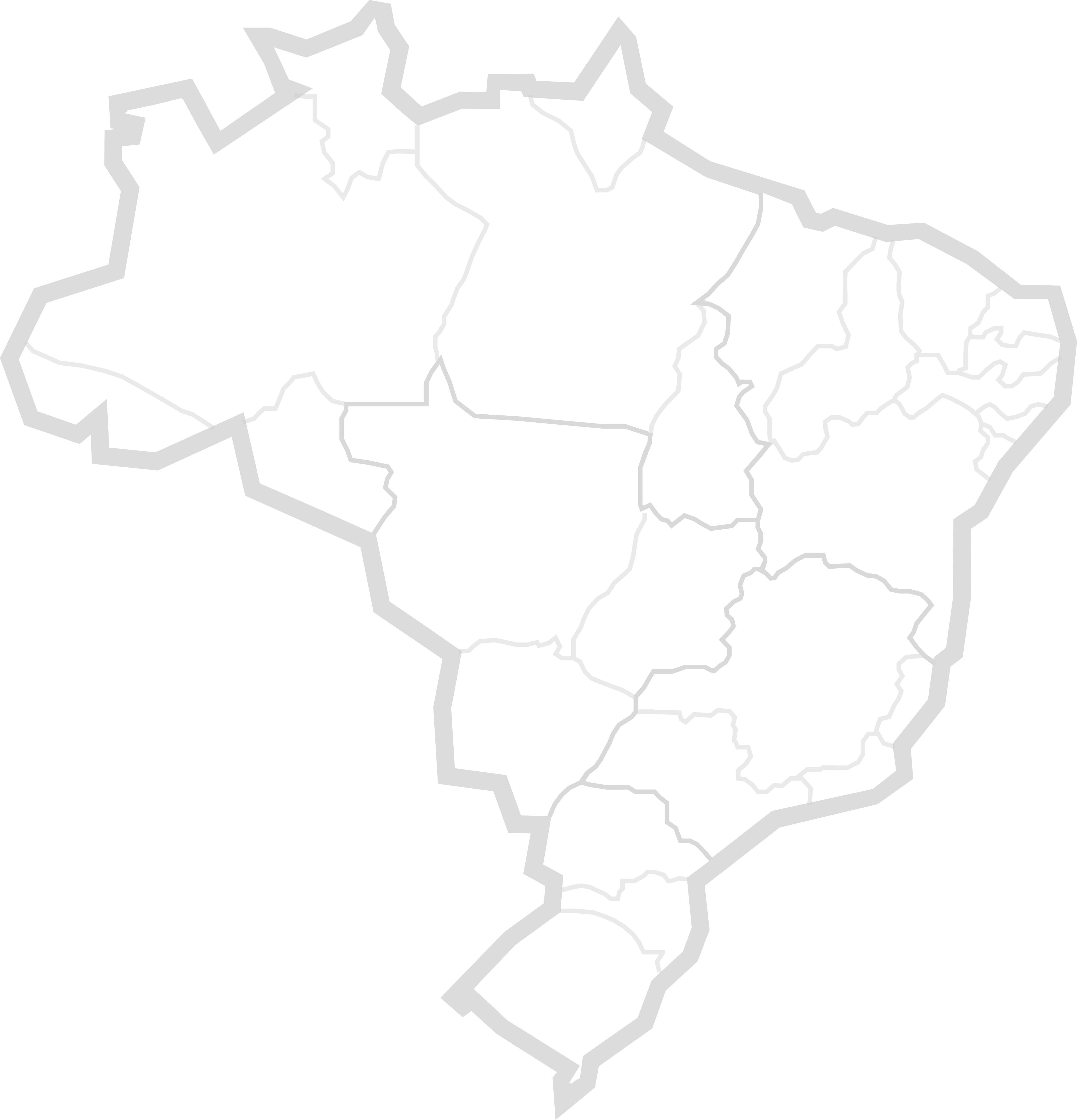 Mapa Do Brasil Em Branco - Projeto Olhar Brasil Clipart (4000x4160), Png Download