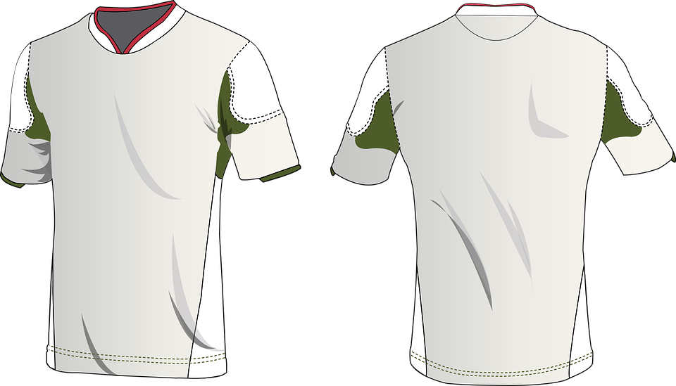 T-shirt Sports Football Fun Player Uniform - Playera De Futbol Vector Clipart (960x549), Png Download