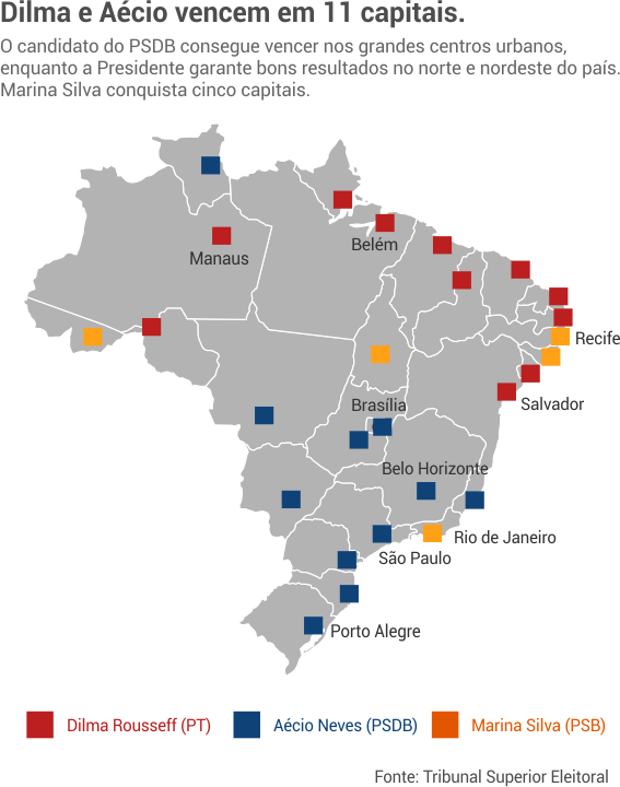 Mesmo Vencendo Em Apenas Dois Estados, A Candidata - Mapa Politico Do Brasil Capitais Clipart (567x720), Png Download