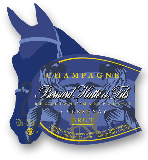 Champagne Cuvée Etiquetas Cavaliers - Illustration Clipart (600x677), Png Download