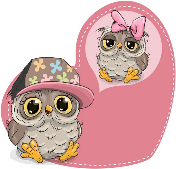 Cute Cartoon Owl , Png Download - Cute Owl Vector Cartoon Clipart (587x564), Png Download