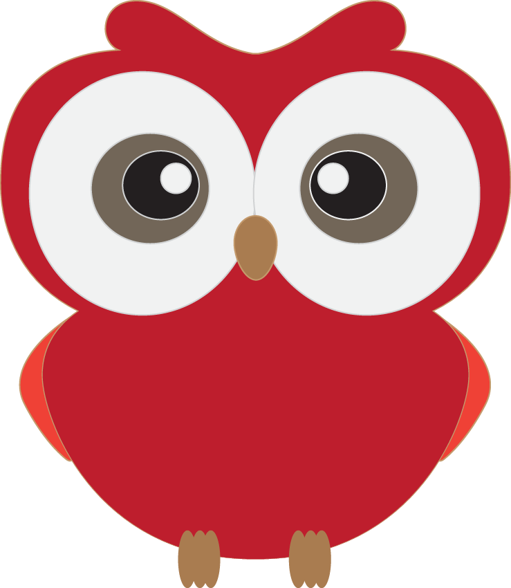Owls On Owl Clip Art Owl And Cartoon Owls 3 Clipartcow - Cute Owl Clipart Red - Png Download (739x850), Png Download
