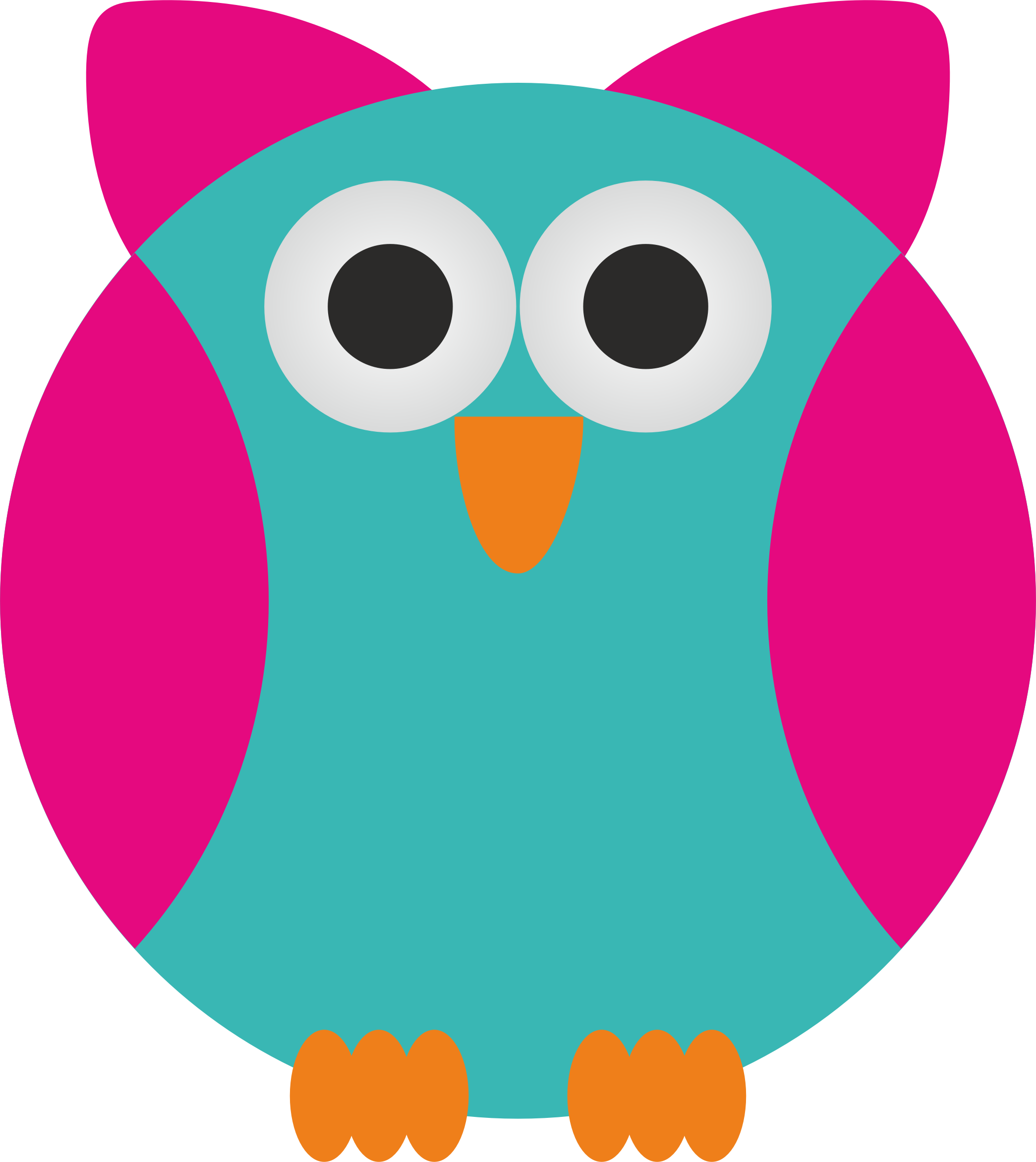 This Free Icons Png Design Of Simple Owl - Clipart Simple Owl Transparent Png (2090x2344), Png Download