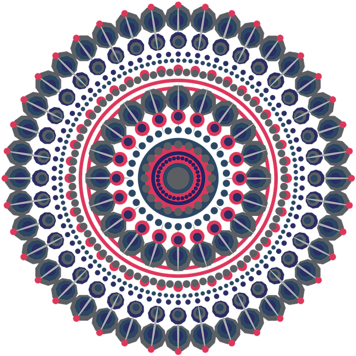 Mandala Design Geometric Pattern Texture Colorful - 2000 Rs Note Background Clipart (720x720), Png Download