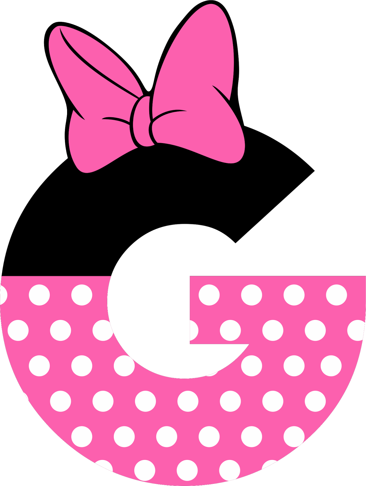 Precioso Alfabeto Tipo Minnie Rosa - Minnie Mouse Letters Clipart (1206x1600), Png Download