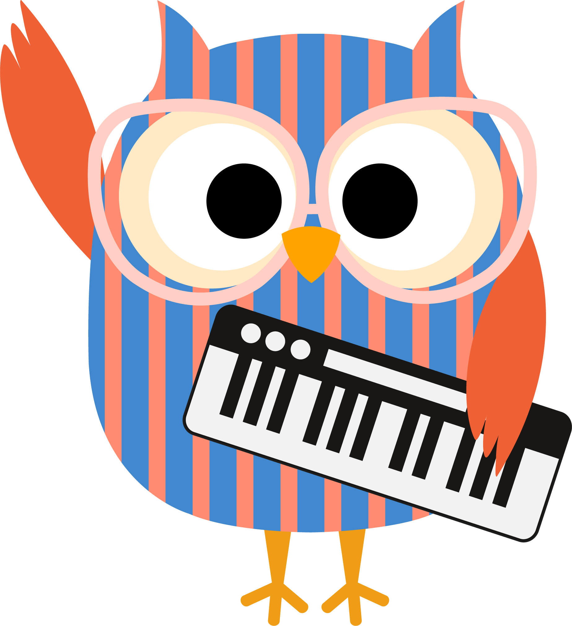 Musical Clipart Owl - Piano Classes Clip Art - Png Download (1847x2021), Png Download
