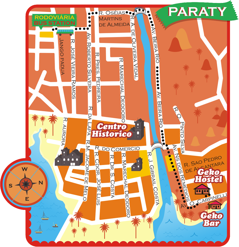 Map Of Paraty - Paraty Map Clipart (800x826), Png Download