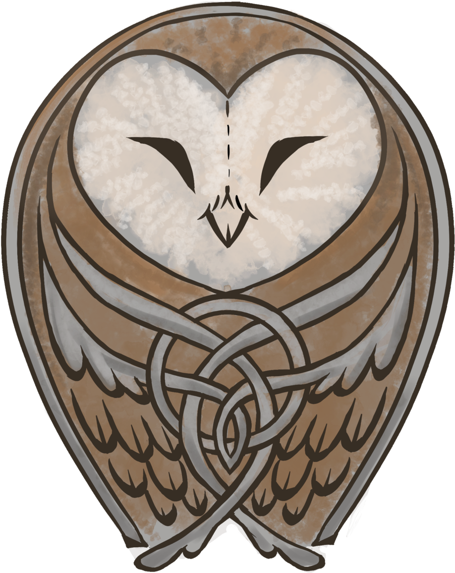 “a Barn Owl Knot - Owl Clipart (1280x1279), Png Download