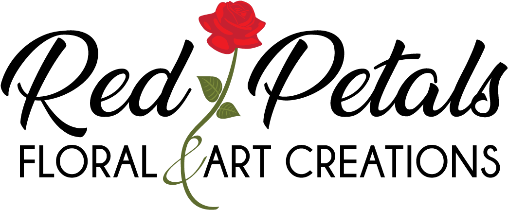 Red Petals Floral & Art Creations - Hybrid Tea Rose Clipart (1044x432), Png Download