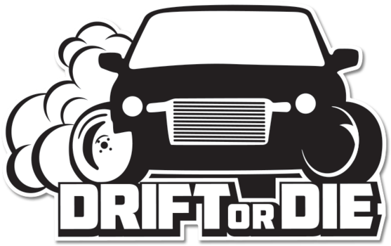 Drift Or Die Sticker Clipart (600x600), Png Download