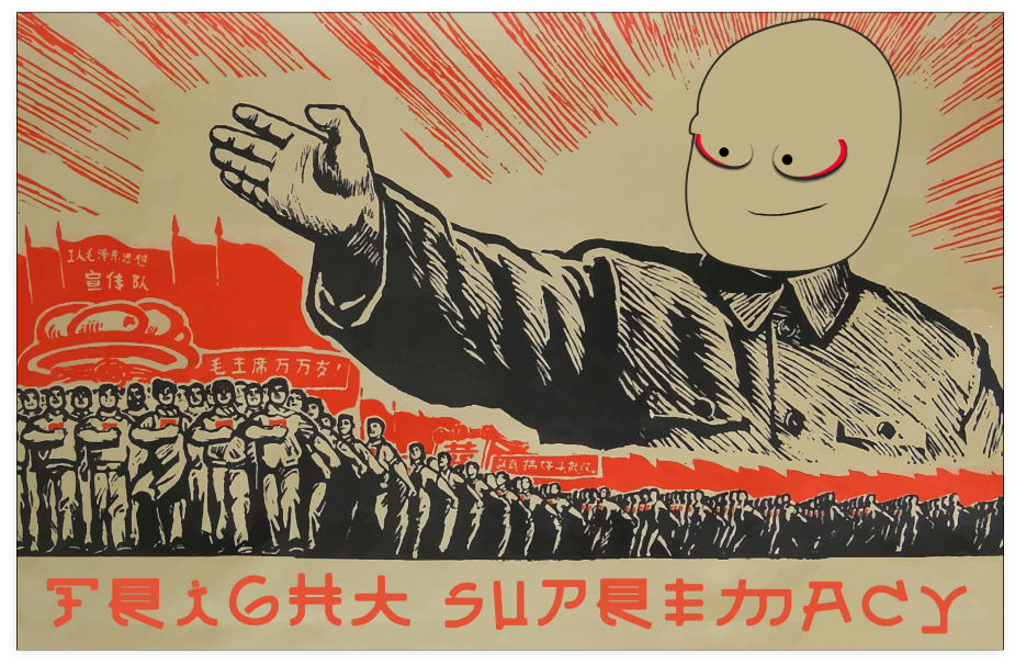 Fright Supremacy Propaganda Poster - Long March Propaganda Poster Clipart (1024x1024), Png Download