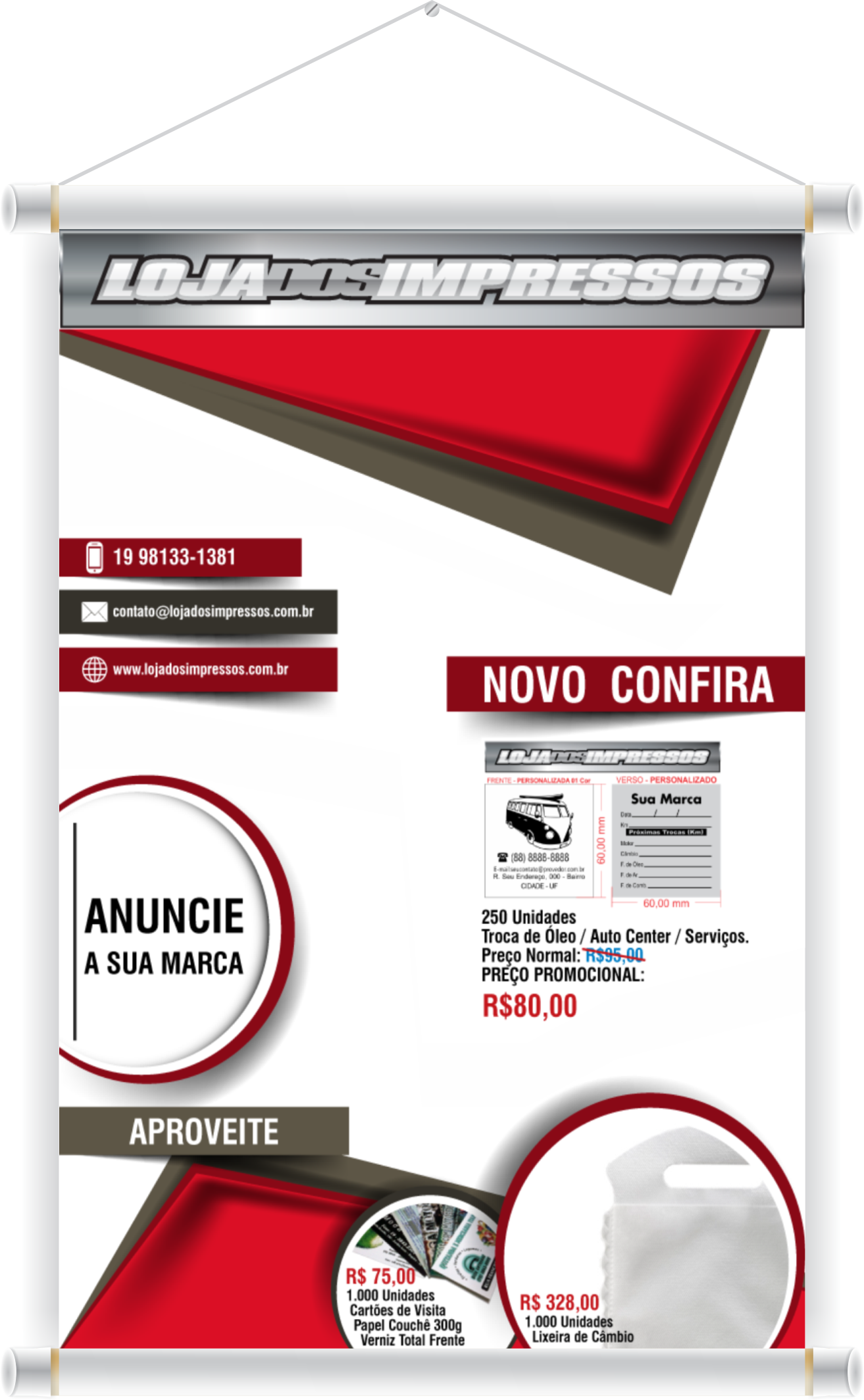 Banners, Faixas E Lonas / 60 X 90cm Ou 90 X 60cm - Brochure Clipart (1313x2127), Png Download