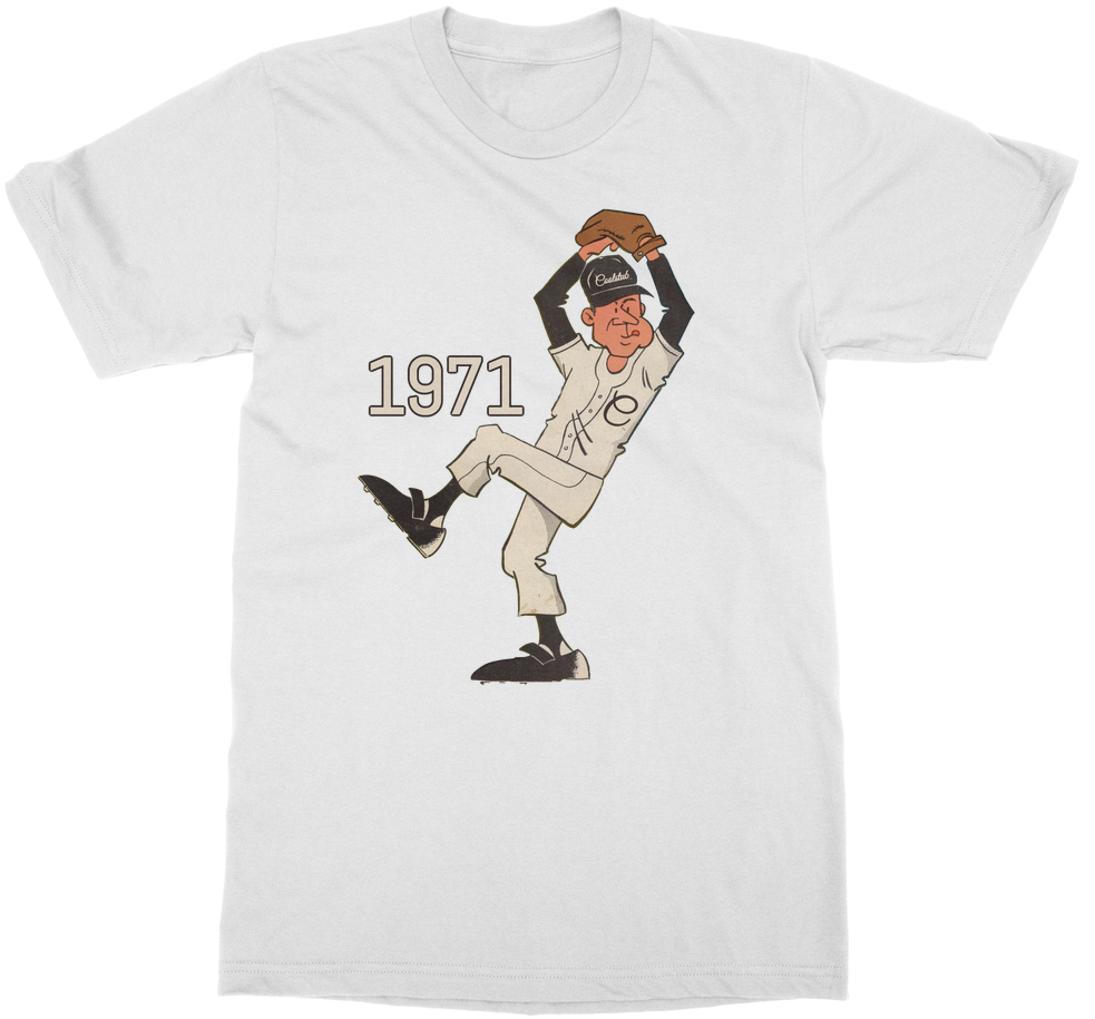 Coolstub™ 1971 Retro Baseball Pitcher Classic Adult - Cartoon Clipart (1024x1024), Png Download